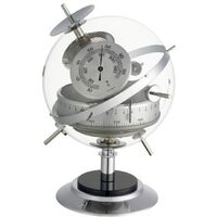TFA Dostmann Stazione Meteo analogica Sputnik, 20.2047.54, con termometro, igrometro e barometro, Realizzata a Mano, per previsioni Meteo, Made in Germany, Cromato