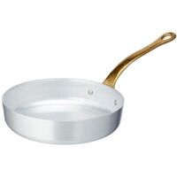 Pentole Agnelli ALMA11116 Collezione 1932 Padellino A Servire In Alluminio Con Due Maniglie In Ottone, Diametro 16 cm