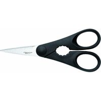 Fiskars Essential Forbici da Cucina con Svita Tappi, Nero, 20 x