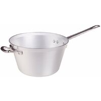 Pentole Agnelli ALMA16522 Alluminio Professionale 3 mm, Paiolo per Polenta con Manico, 3,5 L