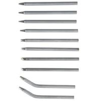 Silverline 675071 - 10 Punte Per Saldatore Da 40W (3,8 Mm) - Set Con 3 Tipi Di Punte