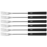 Spring 2890290606 - Forchettine da fonduta, mod. Basic, 6 pezzi, colore: nero