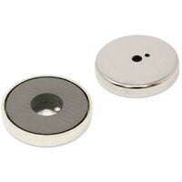 first4magnets F4MG66-1 - Magnete permanente alla ferrite, diametro 66 mm,  spessore 10 mm, foro da 8