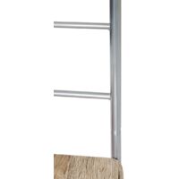 Servomuto HAKU Moderno - In Metallo Nero E MDF Rovere San Remo, Altezza Seduta 46 Cm, Portata 90 Kg, Dimensioni 46x109x46 Cm