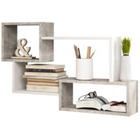 Selsey Mensola pensile, Grigio, 54.0 x 87.0 x 18.0 cm
