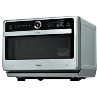Whirlpool Microonde a libera installazione JT 479 IX Chef Premium termoventilato combinato, 33 litri, Inox, con griglia alta, griglia bassa, piatto Crisp + maniglia
