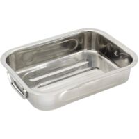 Karl Krüger 15025 - Teglia rettangolare, in acciaio inox, 25 x 18 x 6 cm