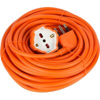 Prolunga Da Giardino Electraline 50 Mt - Avvolgicavo, Spina 16A, Presa Polivalente, Verde/Arancione