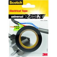 ScotchBlue Nastro Isolante PVC Nero 15mm x 10m per Materiali Elettrici