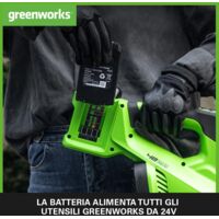 24v Batteria 24V 2Ah Agli Ioni Di Litio E Caricabatterie Universale - Per Batteria Greenworks