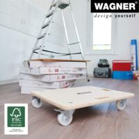Carrello Trasporto Wagner MM 1126 - 59x29cm, Portata 200kg, Ruote Morbide, Con Maniglia - Foto 6