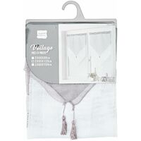 Tende Velo Douceur D'Intérieur - 2 Pezzi 45x90cm, Bianco, Poliestere, Passanti Con Fiocco - Foto 9