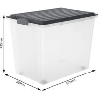 Rotho Clear Set Di 2 Scatole Con Coperchio, Plastica (Pp) Senza Bpa