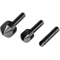 wolfcraft Set di svasatori WS da 3 pezzi, codolo cilindrico, 2504000