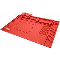 Weller Tappetino per saldatura WLACCWSM2-02 di medie dimensioni, include un righello e scomparti individuali e quattro aree magnetiche per la conservazione
