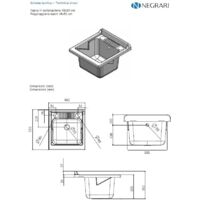 Lavatoio Negrari In Resina Per Esterni - 60x60x85 Cm - Bianco - Con Kit Di Scarico E Resistente Agli Acidi - Foto 8