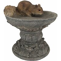 Design Toscano QM231341 Statua di Hunter, Lo Scoiattolo dei Boschi, Multicolore, 19x18x19 cm