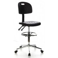 Sedia Da Lavoro Top Work 23 Schiuma Rigida Nero Cromo