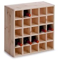 Zeller 13172 Portabottiglie di Vino, Legno, Beige, 52x25x52 cm