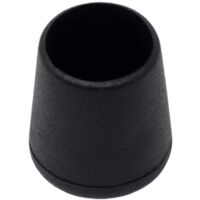 Adsamm® / 16 x puntali avvolgenti esterni/neri/Ø 15-16 mm/tondi/piedini in PVC per gambe di mobili tonde/puntali protettivi per arredi Adsamm® Quality