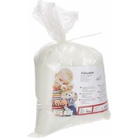 RAYHER HOBBY 3315200 Imbottitura Ovatta Soffice, Ovatta Fioccata, Riempimento Cuscini, Peluche, 100% Poliestere, Sacchetto da 300g