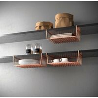 KANGURO40 COPPER CESTO SOTTORIPIANO IN RAME METALTEX su Shop in Casa