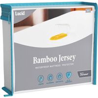 LUCID Coprimaterasso di Premium Rayon di Bambù Jersey – ultra morbido –  impermeabile – Una Piazza e mezza, 135