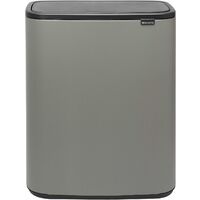 Pattumiera per raccolta differenziata Bo Touch BRABANTIA manuale bianco 60  L