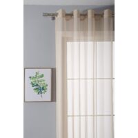 Tende Voile Trasparenti Con Ferma Tende - 2 Pezzi 132x160 Cm - Per Salotto O Camera Bianche - Foto 8