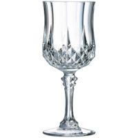 Cristal d'Arques Paris Longchamp Collection - 6 bicchieri da vino 25 cl in Kwarx, lucentezza, trasparenza e alta resistenza, modellature iconiche, realizzati in Francia