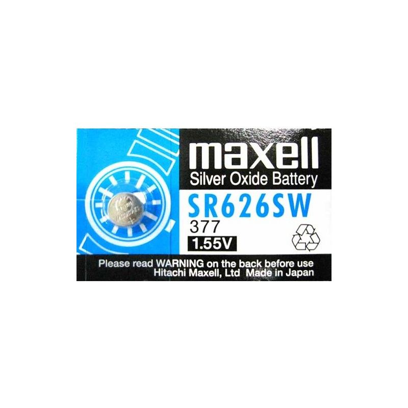 MAXELL SR626SW - 377 - Pila de Óxido de Plata - PACK DE 10