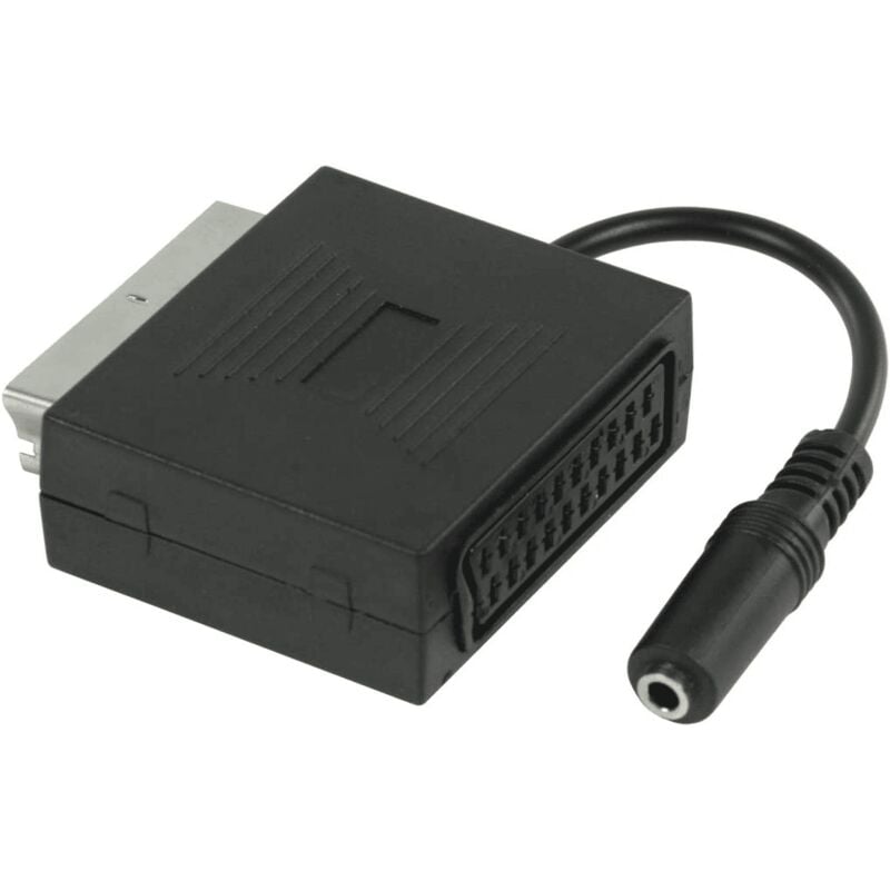 Adaptador SCART con jack audio estereo Negro