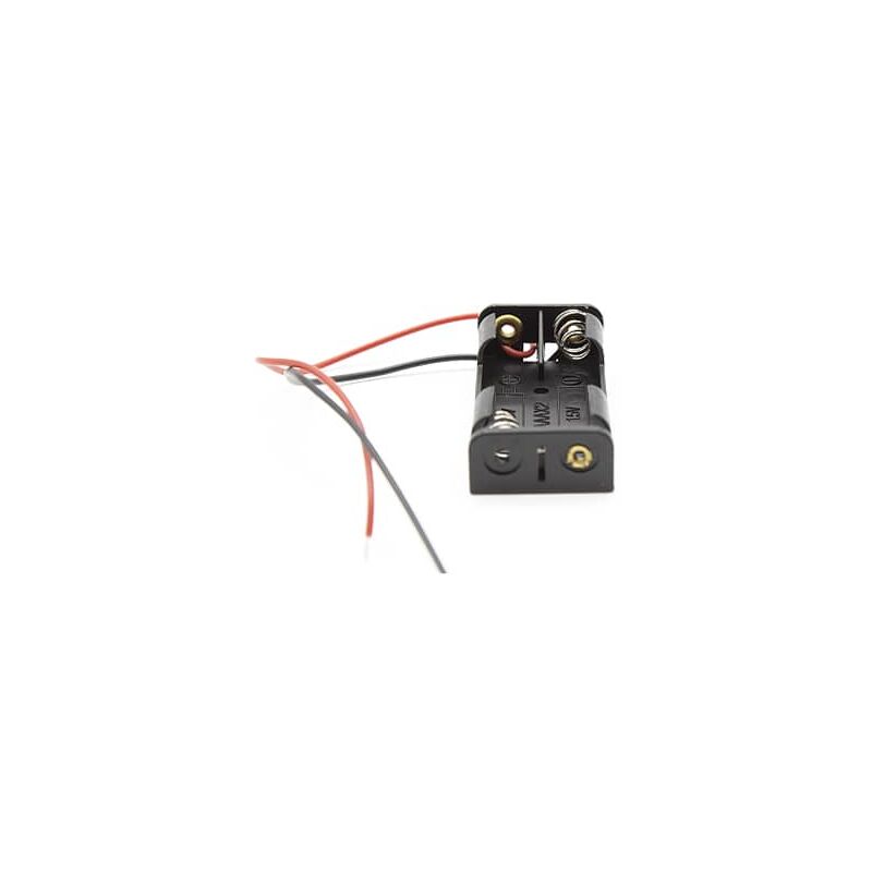 BeMatik - Portapilas en Caja para 2 Pilas LR6 AA 1.5V con Interruptor :  : Electrónica