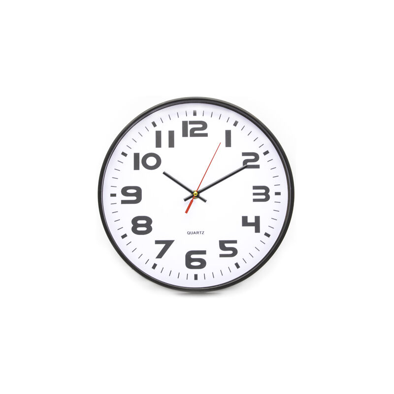 Reloj De Pared Ø 30 cm. Color Negro - BigMat