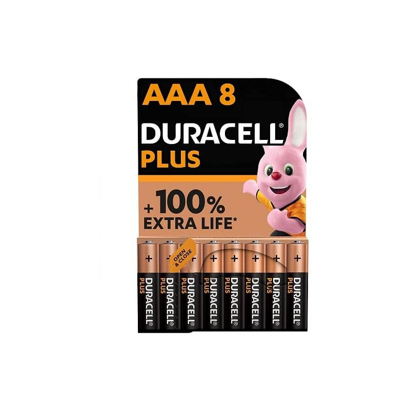 Pila duracell MN1500 LR03-AAA 1.5 v pack 8 pilas