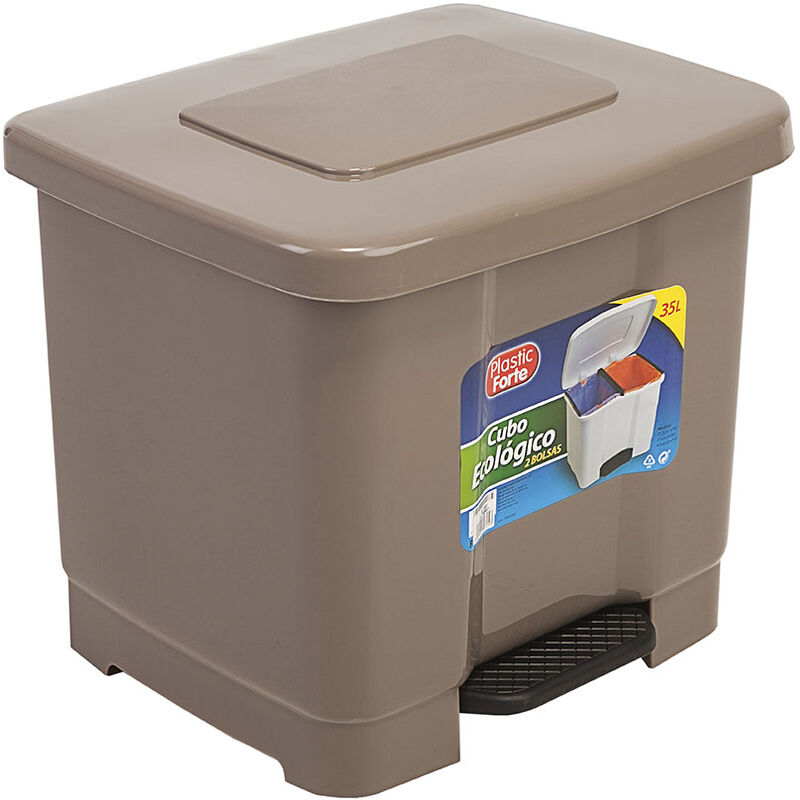 Cubo de Basura para el Reciclaje – Basurero con Pedal 35L con 2  Compartimentos