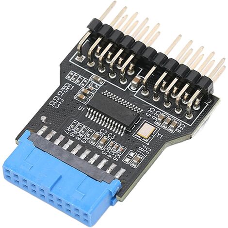 Adaptador USB 19 pines Hembra a dual 9 pin (1/5)