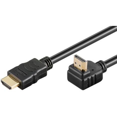 Cable Hdmi acodado 90 grados contactos dorados 4K 3 M Negro (1/5)