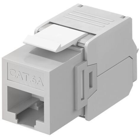 Keystone RJ45 hembra a TIA 568A/B Cat 6A UTP Gris (1/3)