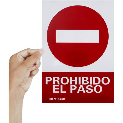 Señal Prohibido el paso PVC 21x30 cm (1/5)