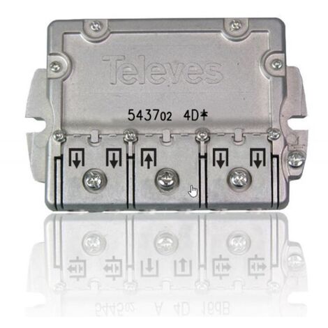Repartidor 4 Direcciones 7.5-9.5dB   PAU EasyF Televes 543702