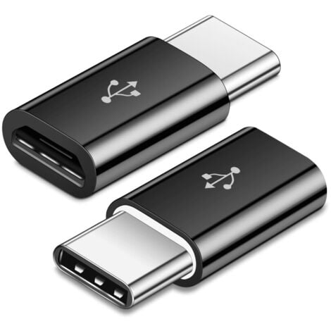 Adaptador USB tipo C 3.1 hembra a Micro USB macho Negro