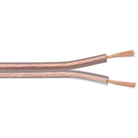 Cable para altavoz 2x 0,75mm2 100 M Transparente