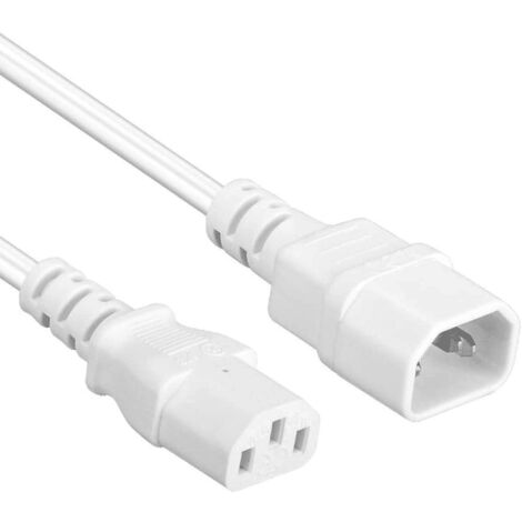 Cable de alimentacion CPU C13 - C14 0.50 M Blanco (1/5)