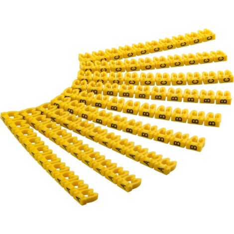 Marcador cables 4.0 mm A-C (90 ud/bolsa) Amarillo (1/5)