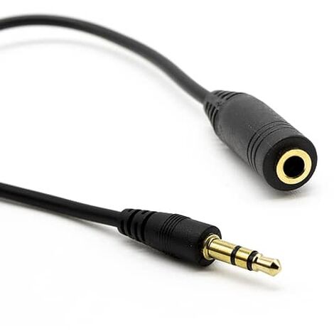 CABLEPELADO Cable Audio alargador extensor | Jack Audio Estéreo 3,5 mm  Macho a Hembra | Cable alargador de audio estéreo | para Altavoces