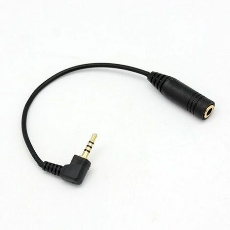 Cable audio estereo jack 2.5 macho 4 pin a jack 3.5 hembra 0.15 M Negro