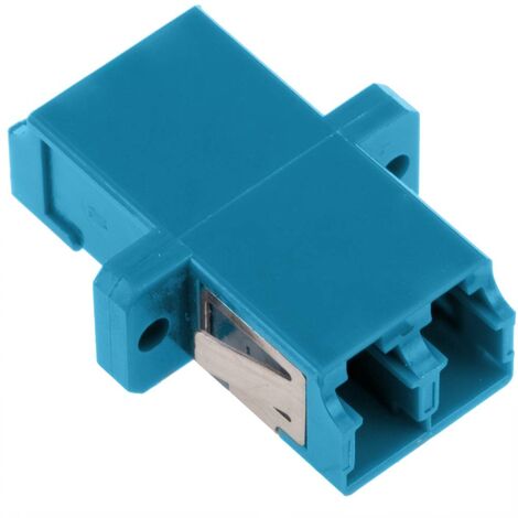 Acoplador de fibra optica LC a LC monomodo duplex  Azul (1/4)