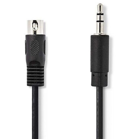 Cable de audio DIN 5 pines - jack 3.5 mm 1 M Negro (1/4)