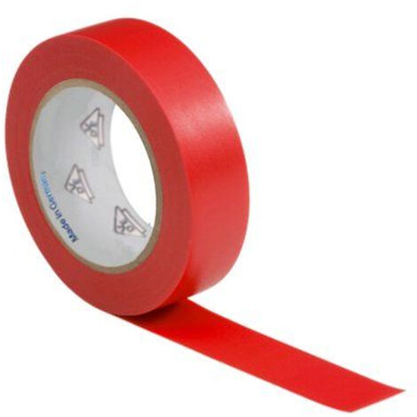 Cinta aislante de 19x0.15mm 20 M Rojo (1/4)